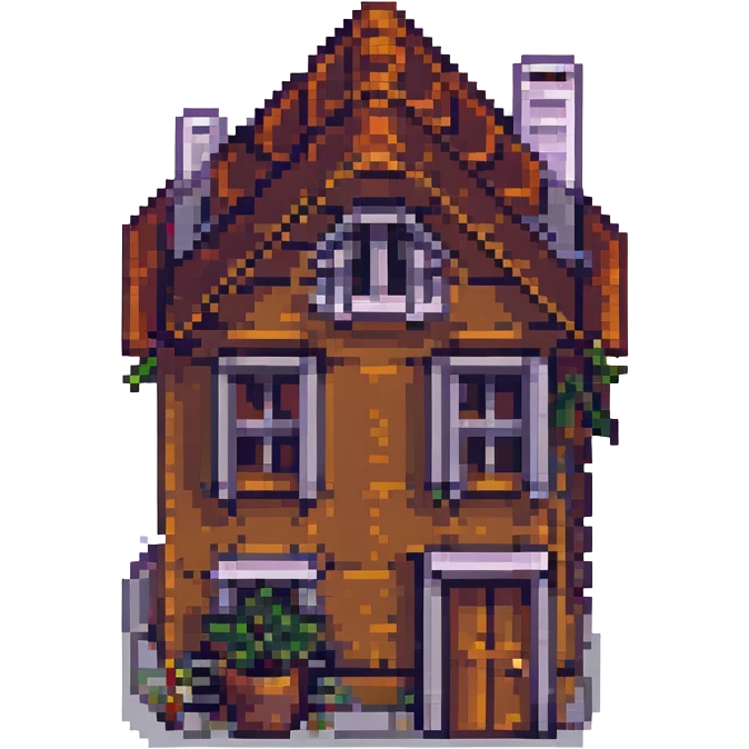 a white posh victorian house, pixel art style, charming and upscale emoji
