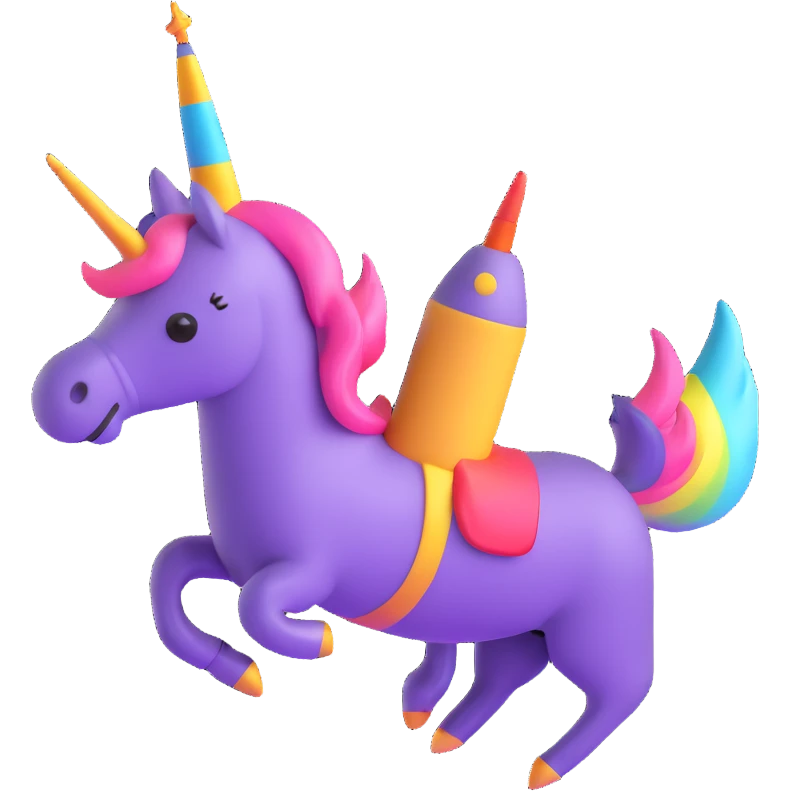 rocketship unicorn emoji