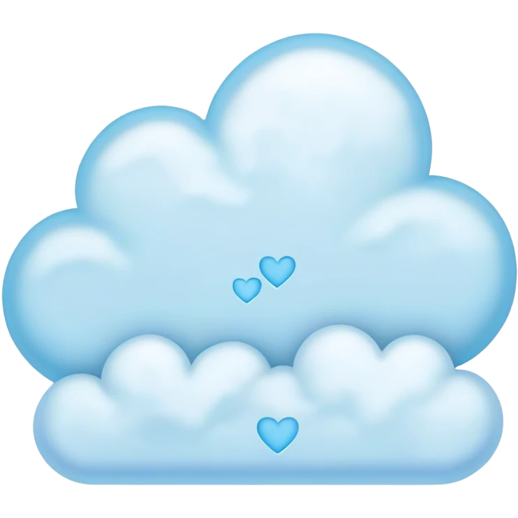 cloud with small pastel blue hearts emoji