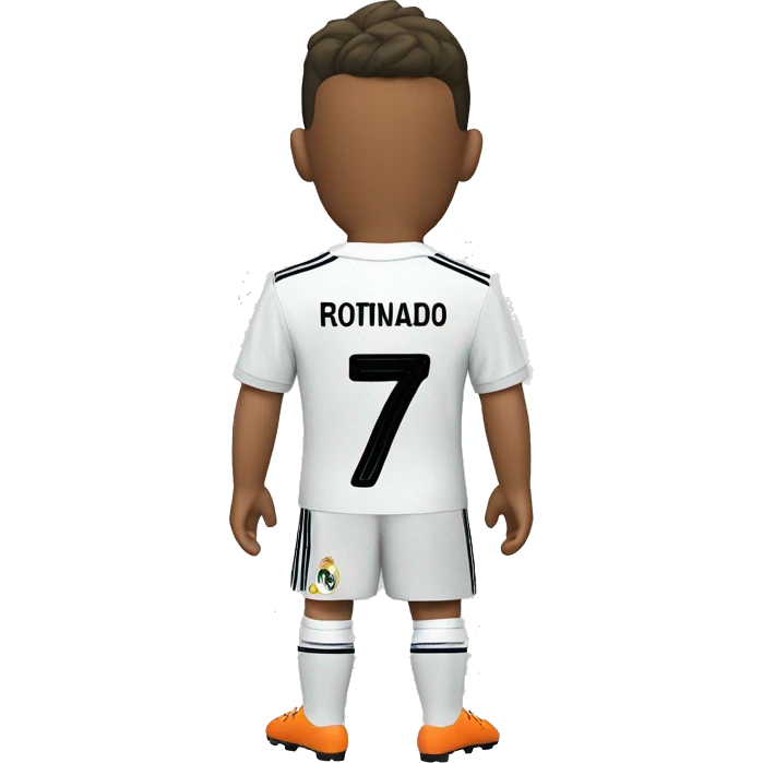 Real Madrid cf kit with Ronaldo name and number 7 in back emoji