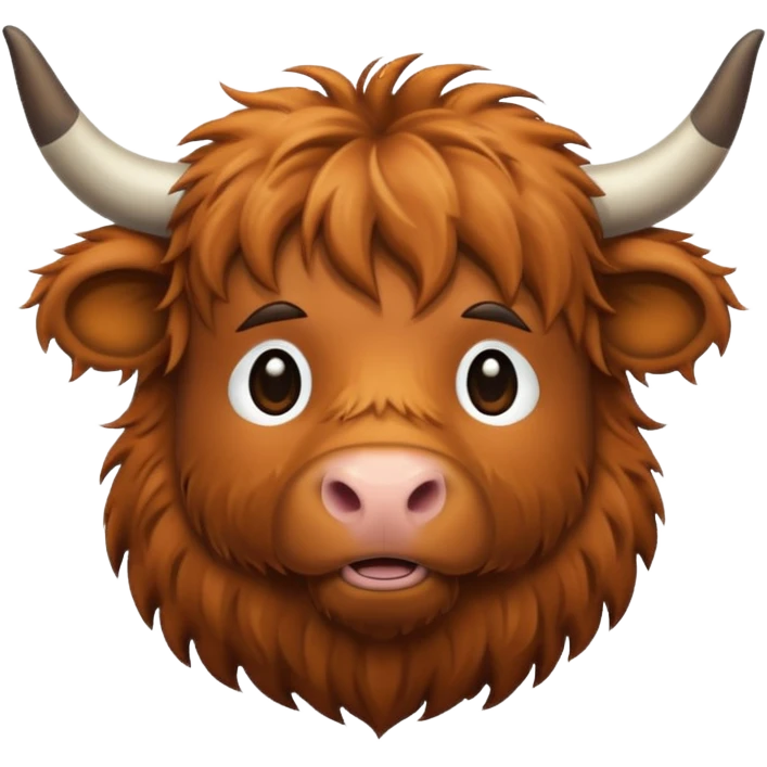 highland cow emoji outline emoji