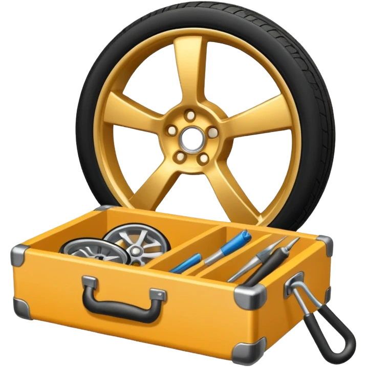 generate me a repair kit with a wheel emoji