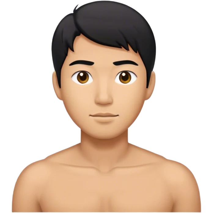 asian man with black hair emoji