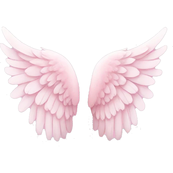 pastel pink angel wings emoji