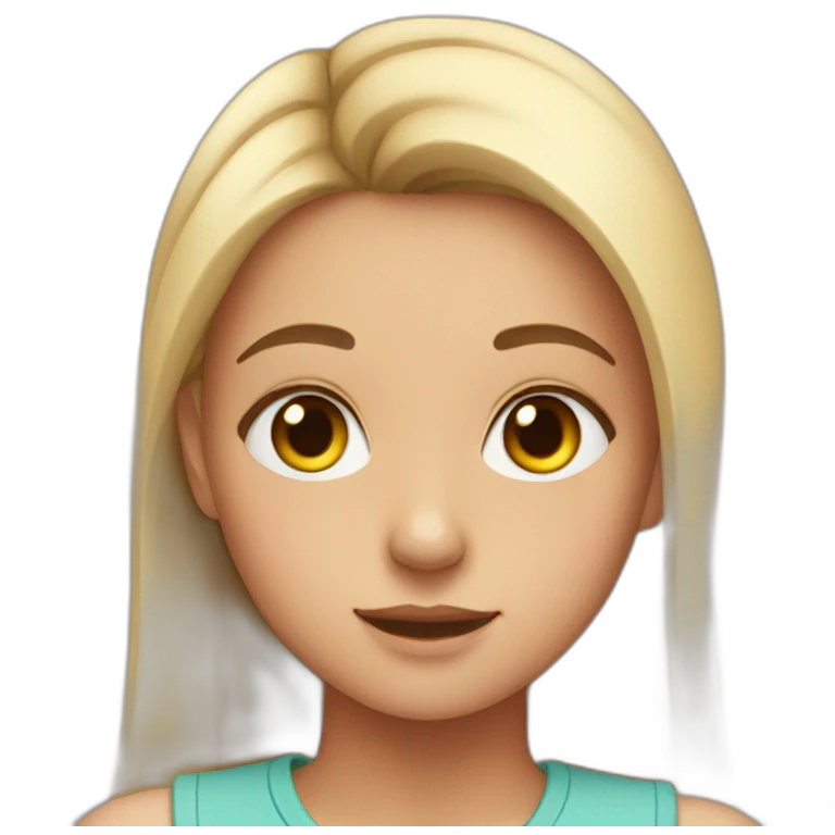 Girl with rainbow eyes  emoji