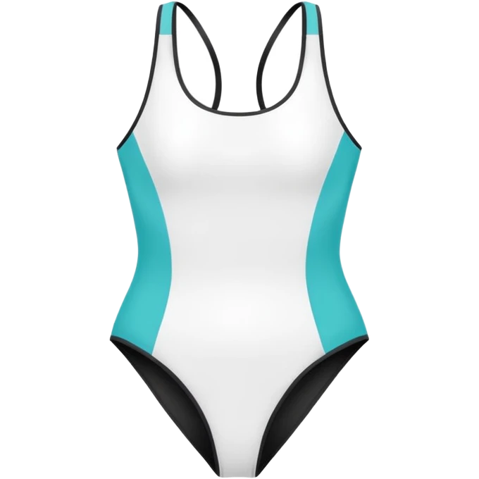 flat vector white one piece swimsuit isolated emoji