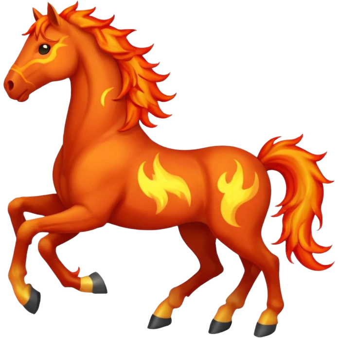 fire horse emoji to push notification . give fire horse emoji