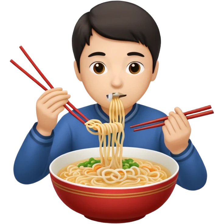 single bowl of noodles for one person eating emoji