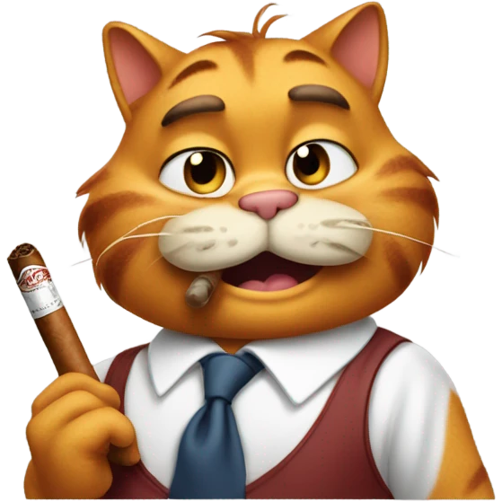 Garfield smoking emoji