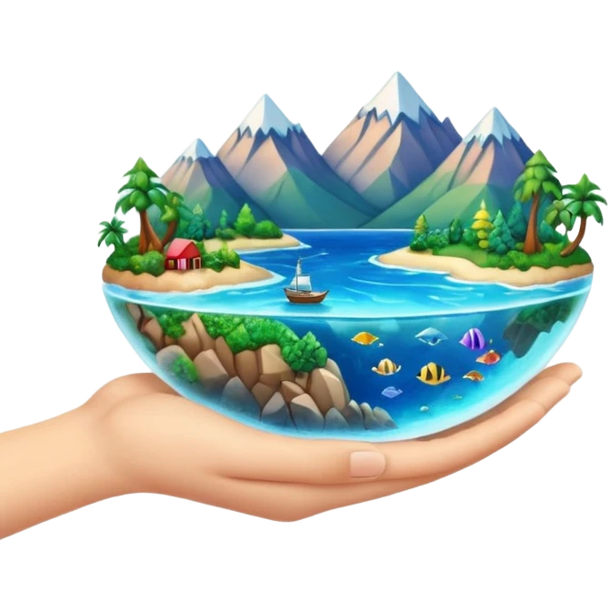 Avuç içinde dünya  emoji