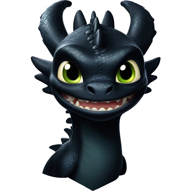 Head of the dragon toothless from how to train your dragon emoji
