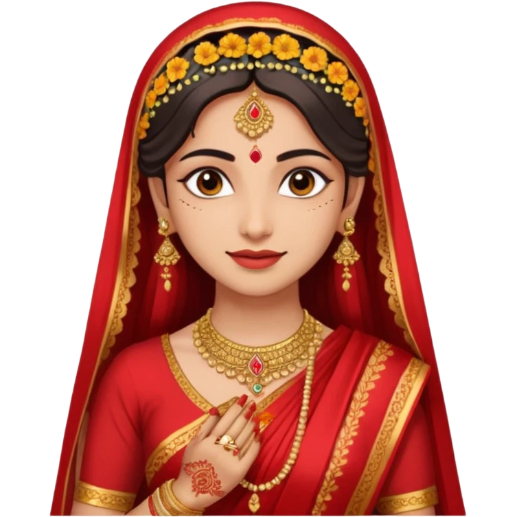 Indian bride bright skin emoji