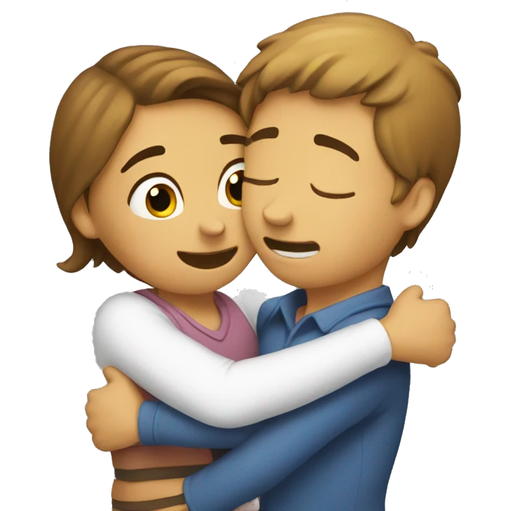 Sending a hug emoji