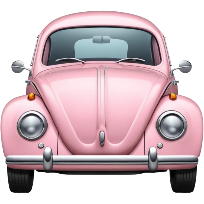 light pink vintage beetle car emoji