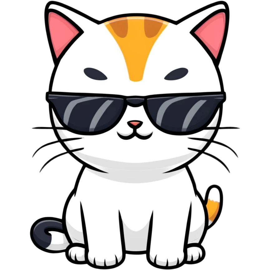 Cat with sunglasses emoji