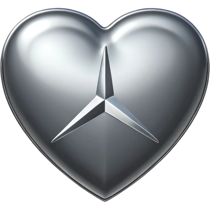 heart shaped Mercedes logo emoji