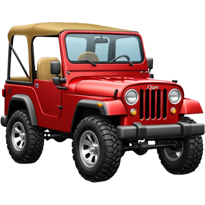 Red colour thar jeep emoji