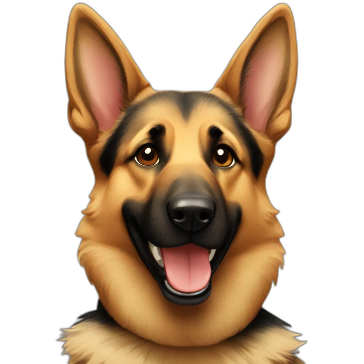 german shepherd happy emoji