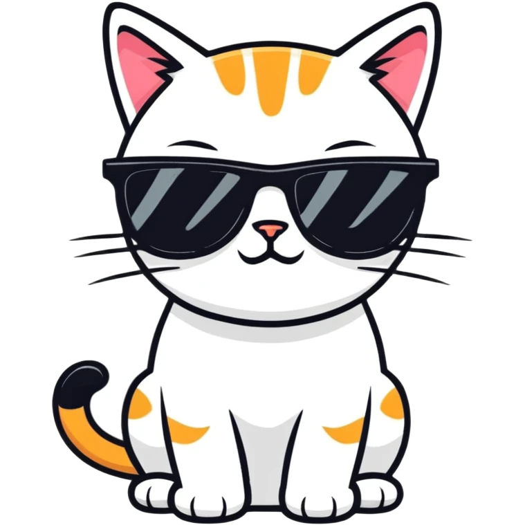 Cat with sunglasses emoji