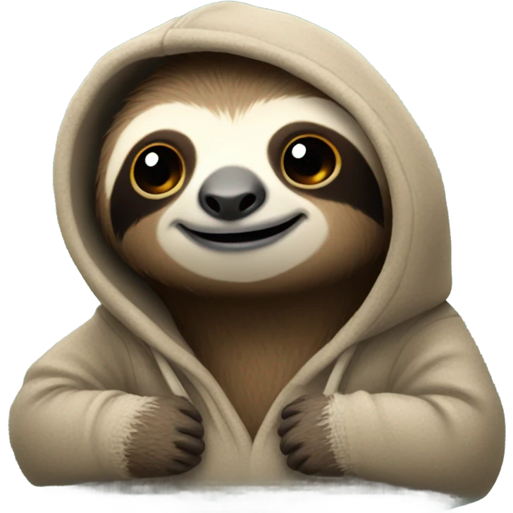 Sloth with hoodie emoji