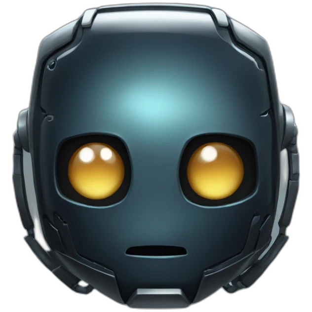 cute obsidian robot face emoji
