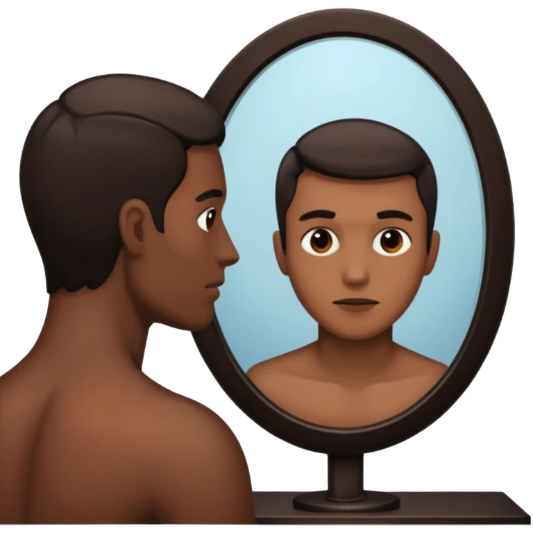 Killer behind man on mirror emoji