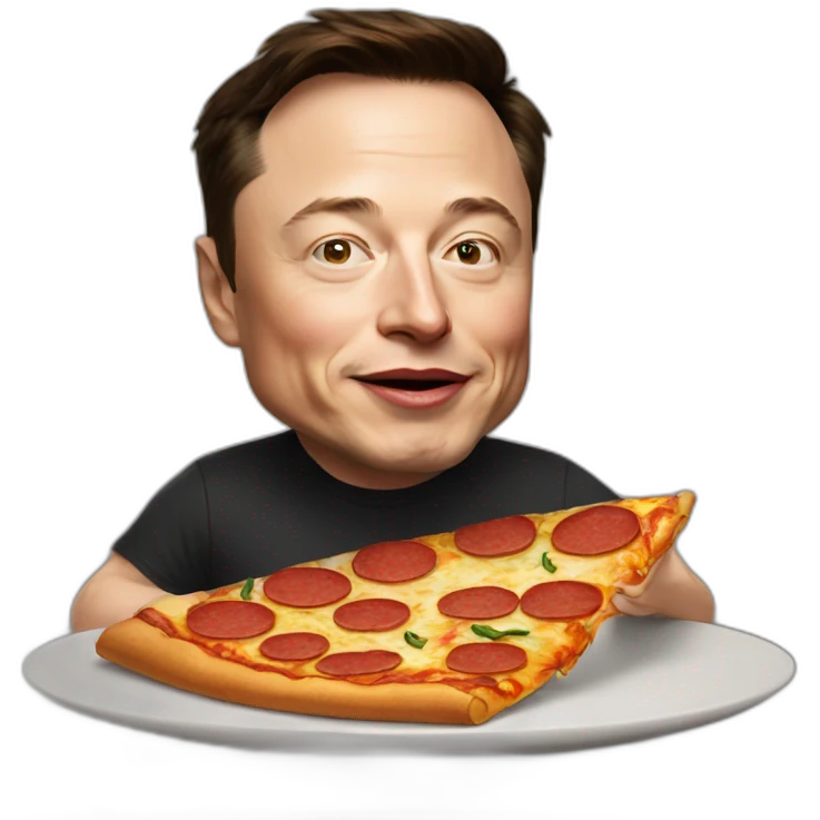 Elon Musk Eats Pizza emoji