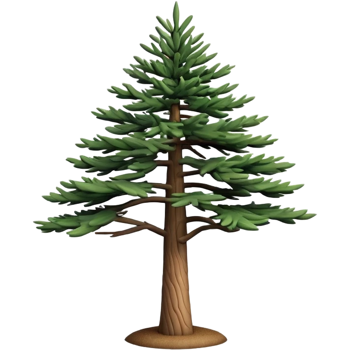 generate realistic detailed pine tree in 3d style emoji