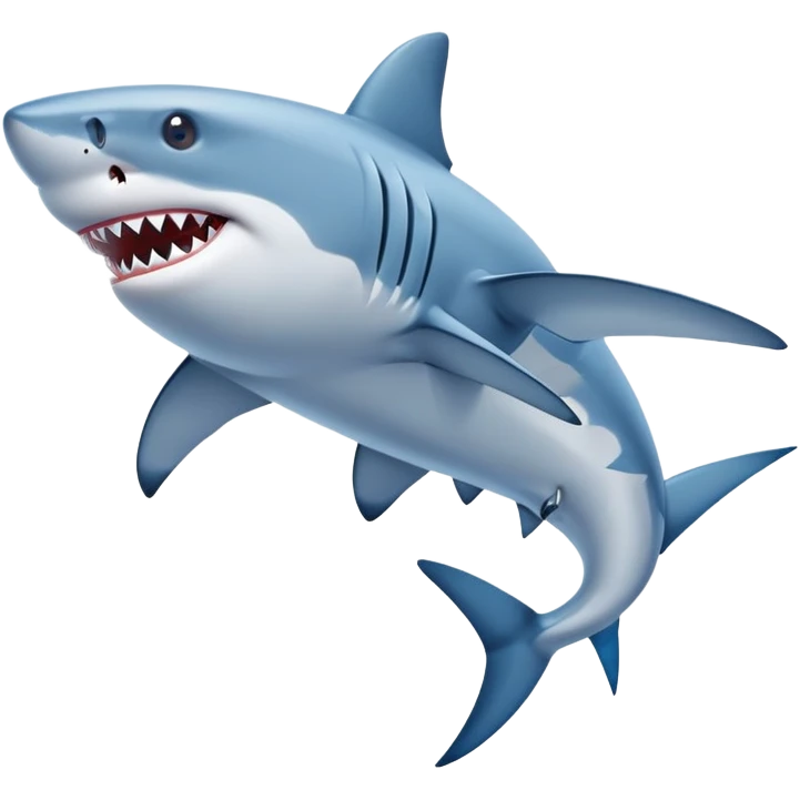 Shark wearing blue Nike shoes emoji