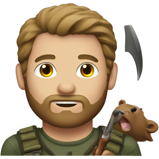 Dan Campbell hunting for bear  emoji