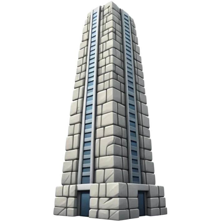 create building skyscraper  stone only without windows   emoji