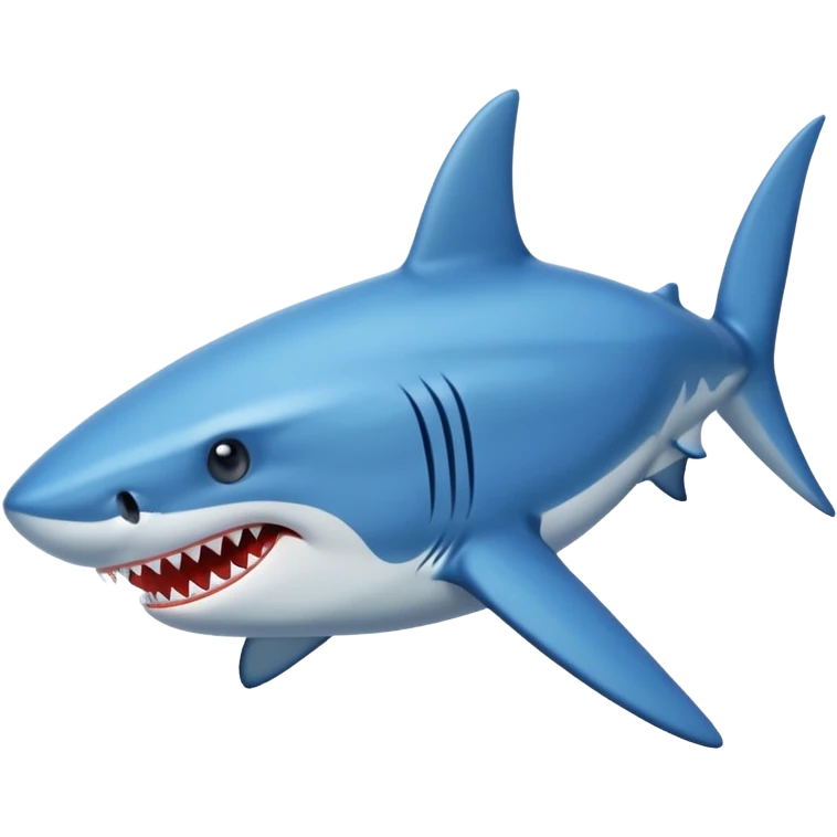 Shark attack blue emoji
