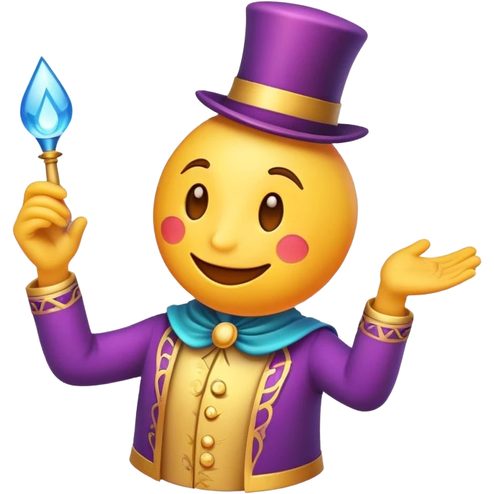 Emoji doing magic emoji