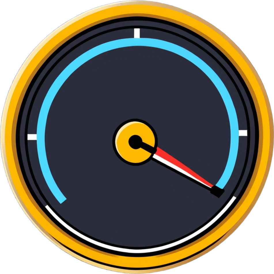 speedometer with a gold coin in the center emoji