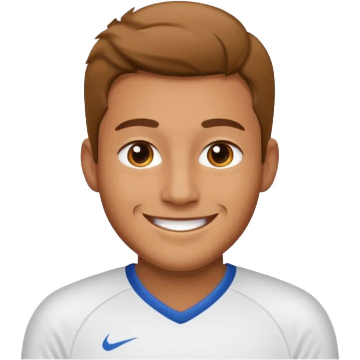 man with white jersey emoji