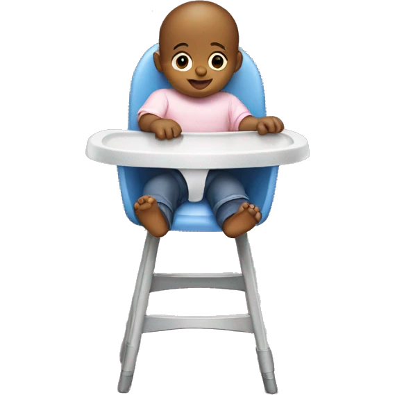 Baby sitting on high chair emoji