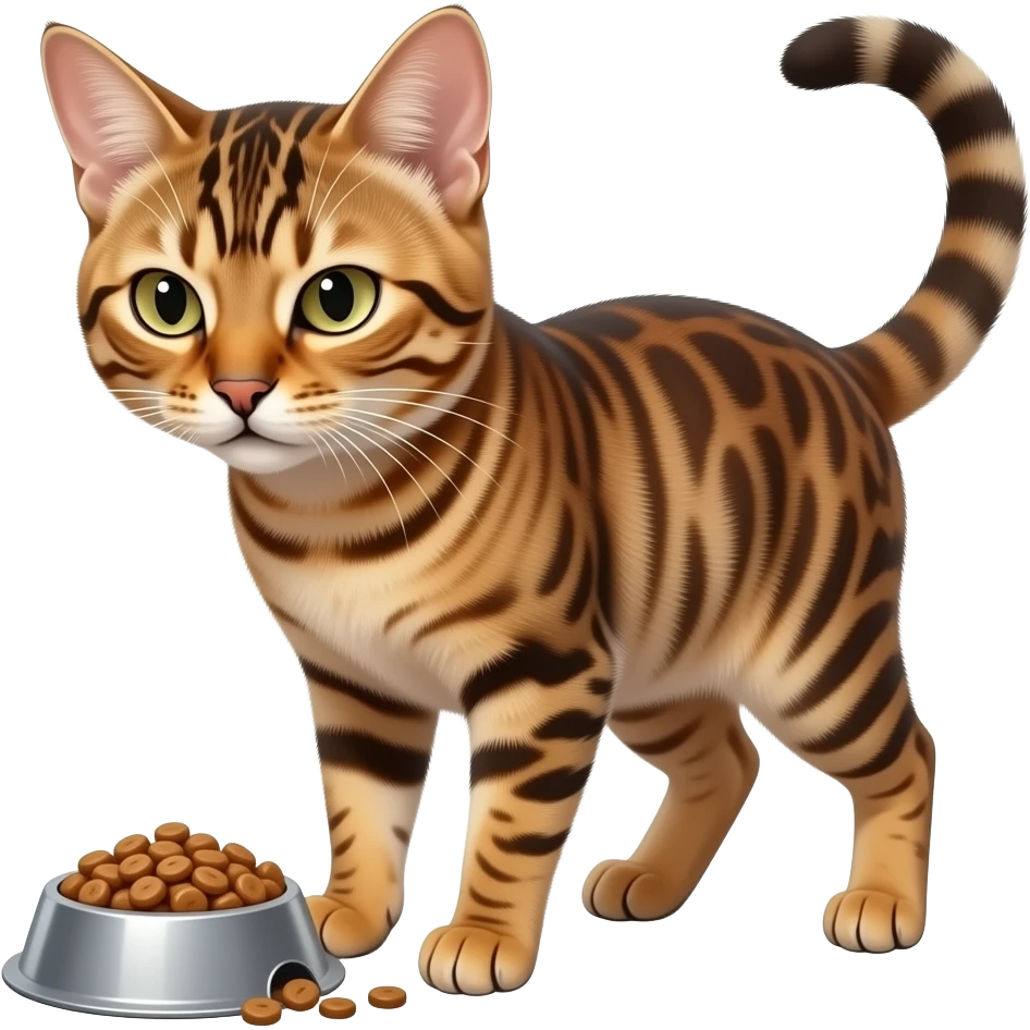 An annoying ocicat that wants food all the time emoji