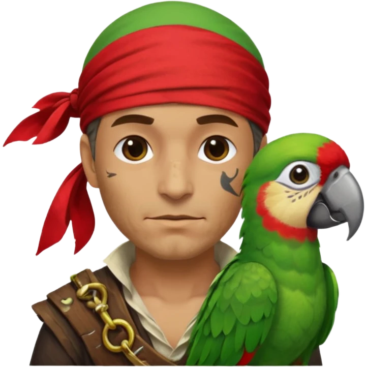 pirate and parrot emoji