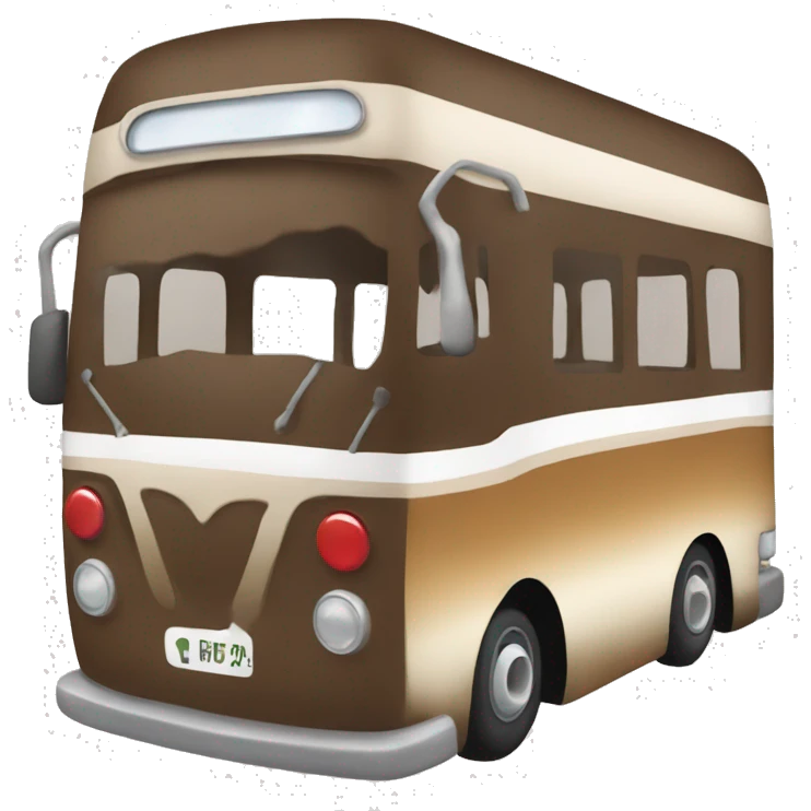 bus in coffee emoji