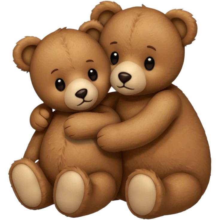 two teddy bears in love emoji