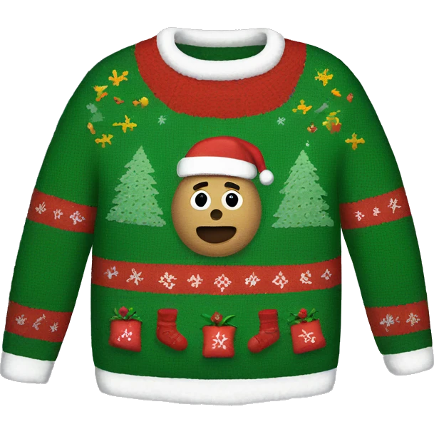 ugly christmas sweater emoji