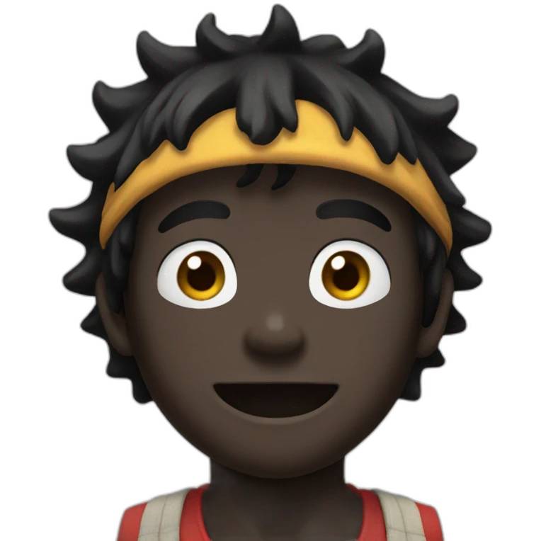 Luffy black skin emoji