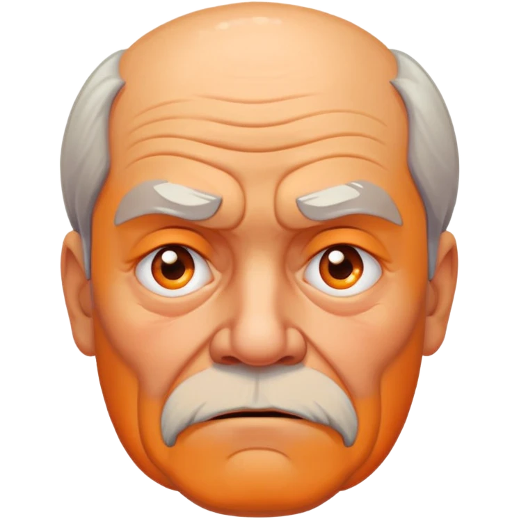 Orange bad old man emoji