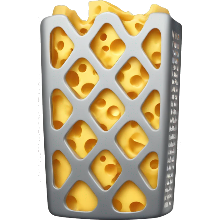 A cheese grater made of cheese emoji