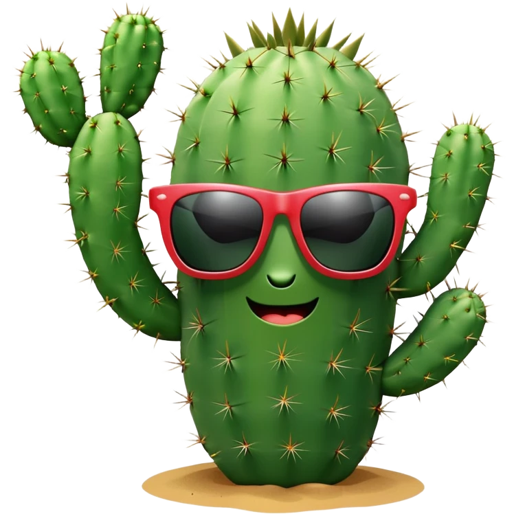 cactus with sunglasses emoji