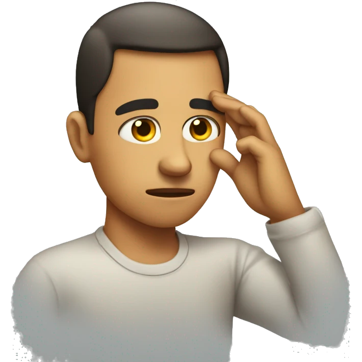 Side eye emoji with face palm emoji