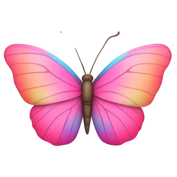 pink rainbow butterfly  emoji