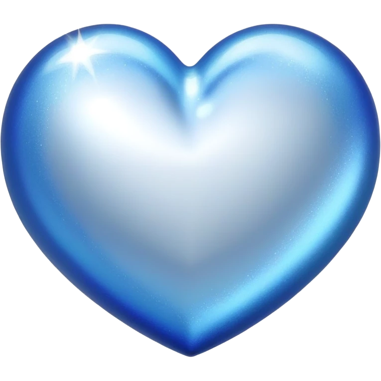 silver heart with blue shimmers emoji