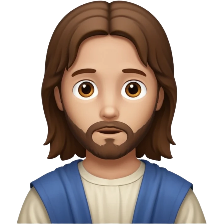 Jesus as a child and without beard  emoji