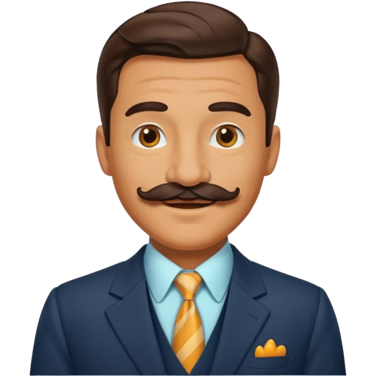 Retro old style man emoji